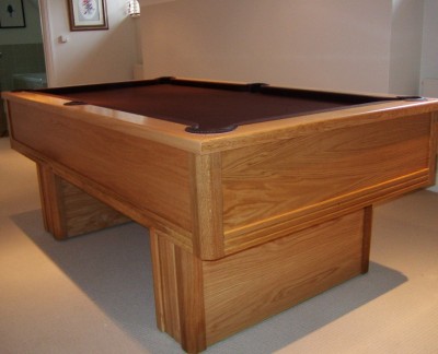 Modern English Pool Tables Emperor English Pool Table in Oak with Nutmeg Cloth