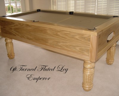 English Pool Tables Emperor English Pool Table in Oak with Beige Cloth