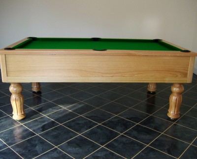 Traditional English Pool Tables Emperor English Pool Table in Oak with Green Cloth