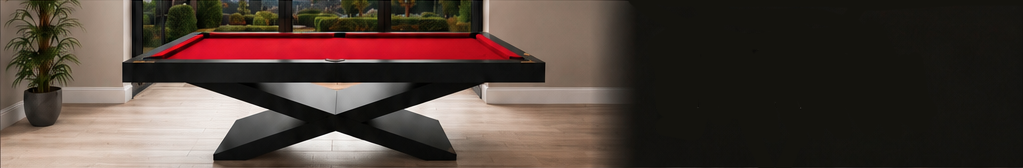 Modern Red Bespoke Pool Table