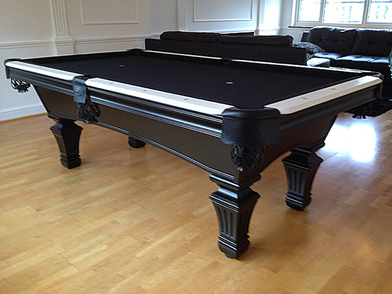 black top pool table