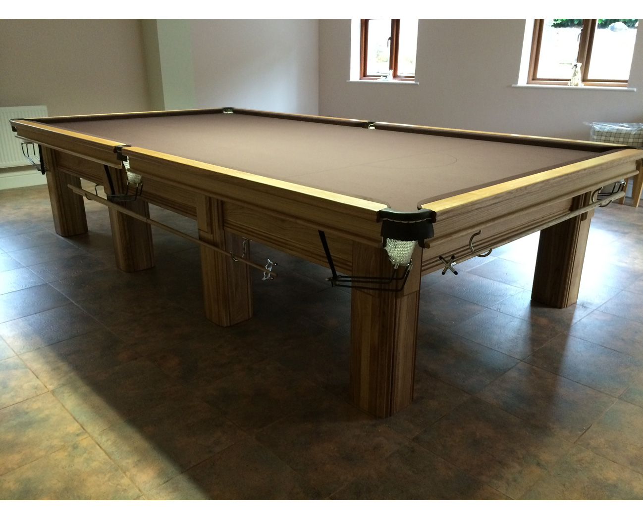 Connoisseur 12' x 6' Snooker Table - Oak with Square Legs