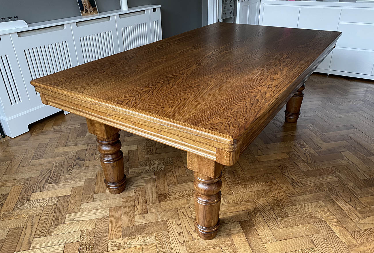 7ft Pool Dining Table in Oak Gold Pool Table
