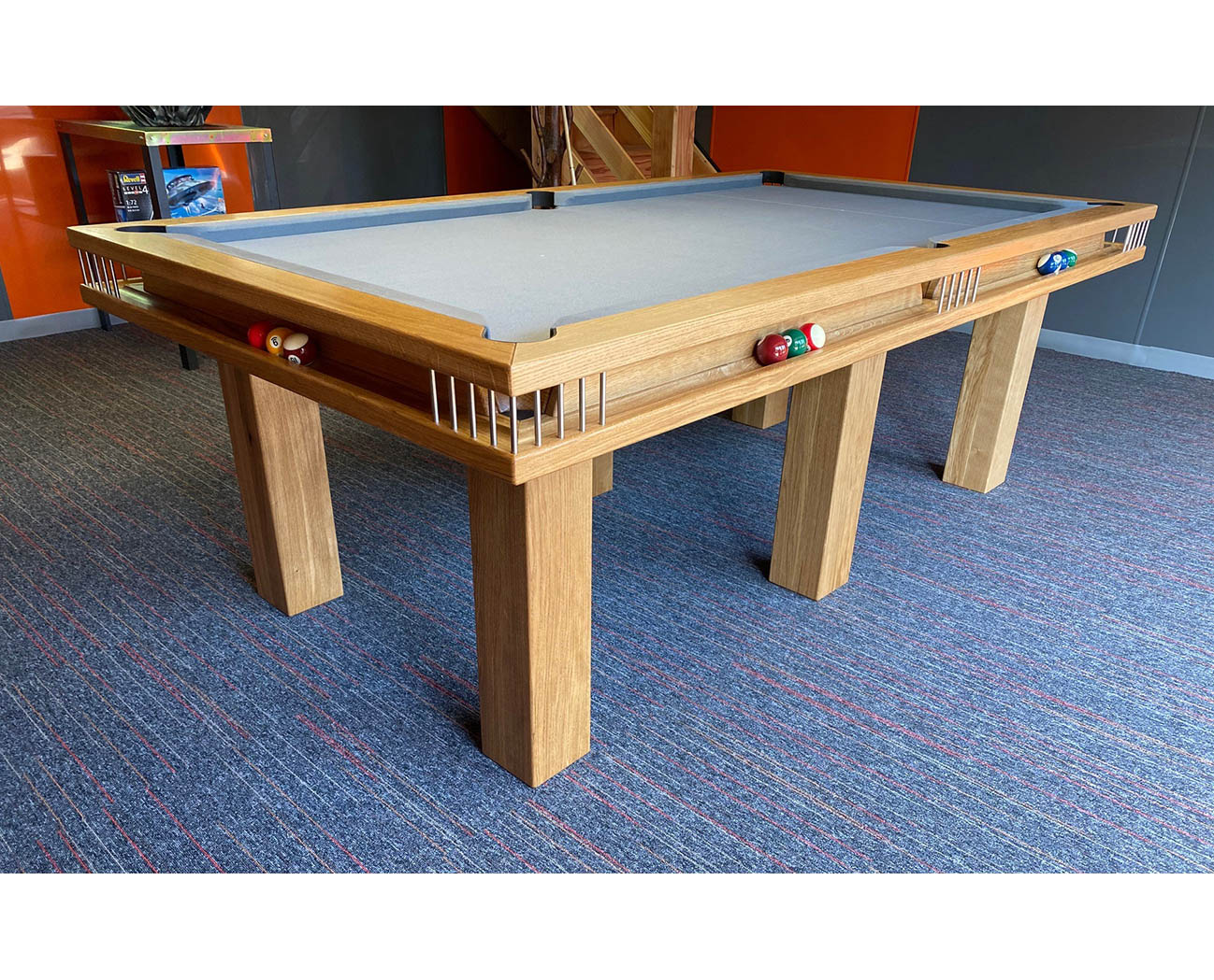 Gallery English Pool Table in Oak