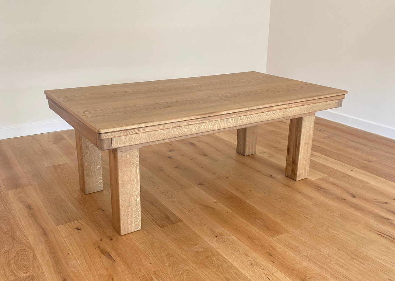  7ft Pool Dining Table - Oak / Grey