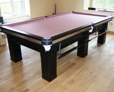 Connoisseur 9' x 4'6" Snooker Table with Inserts and Square Legs