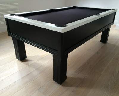 Modern English Pool Tables Emperor English Pool Table in Black / White