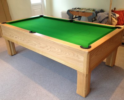 English Pool Tables Emperor English Pool Table in Oak with Green Cloth