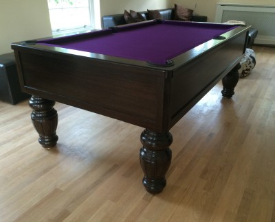 Emperor English Pool Table - Fluted Barrel Leg