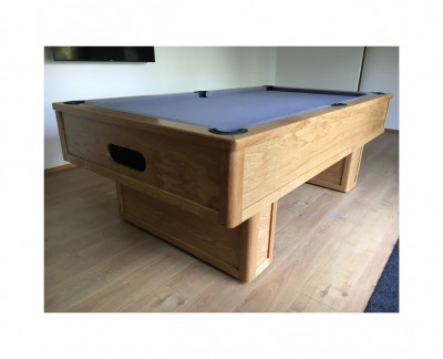 Modern English Pool Tables Emperor English Pool Table in Oak with Pedestal Leg