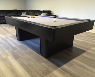 Olhausen Monarch Pool Table in Black (Grey Cloth)