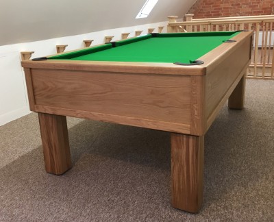 Modern English Pool Tables Emperor English Pool Table in Oak with Square Leg