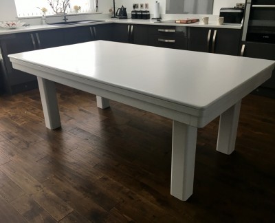 Pool Dining Tables Pool Dining Table - 7ft White / Silver