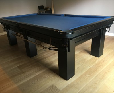 Modern Snooker Tables Connoisseur 9' x 4' 6" Snooker Table in Black with Slate cloth