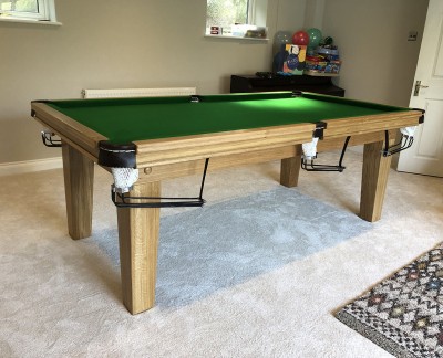 Modern Snooker Tables Royal 7' x 3' 6" Snooker Table with Tapered Legs and Green Cloth