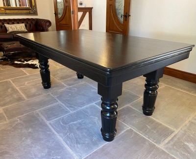 Pool Dining Table - 6ft Black / Red