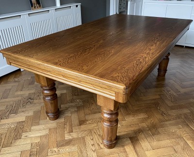 Pool Dining Table - 7ft Oak / Gold