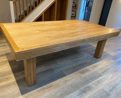 Snooker Dining Table - Oak - Square Leg