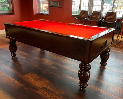 Emperor English Pool Table - Fluted Barrel Legs