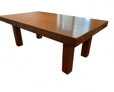 Snooker Dining Table - 6ft Oak / Square Legs