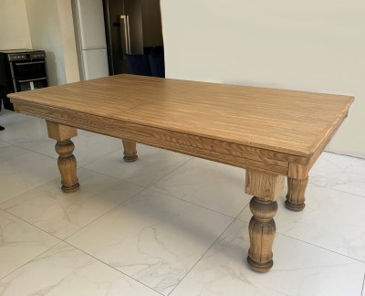 Pool Dining Table - 7ft Oak / Tulip Fluted Leg