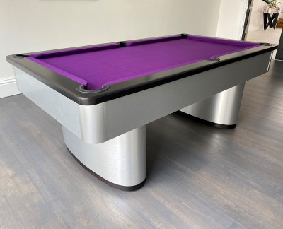Oval Pedestal Contemporary English Pool Table
