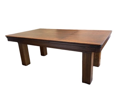 Pool Dining Table - 7ft Oak / Ranger Green