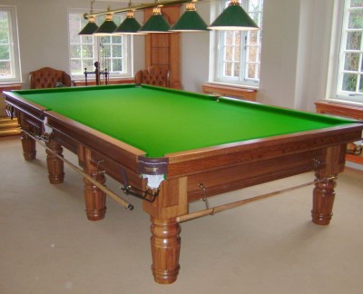 Connoisseur 12' x 6' Snooker Table Straight Turned Fluted Legs