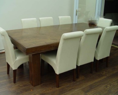 Snooker Dining Table - Oak / Green Cloth