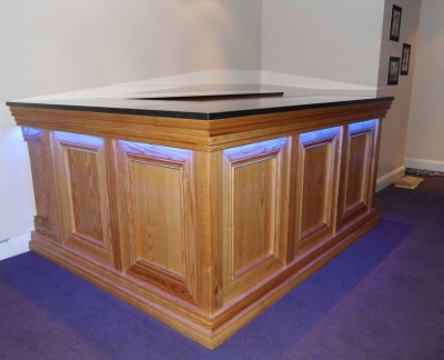 Traditional Wooden Home Bars Connoisseur Traditional Bar with left-hand return and back cabinets