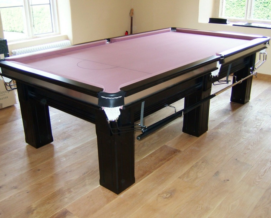 Connoisseur 9' x 4'6" Snooker Table with Inserts and Square Legs