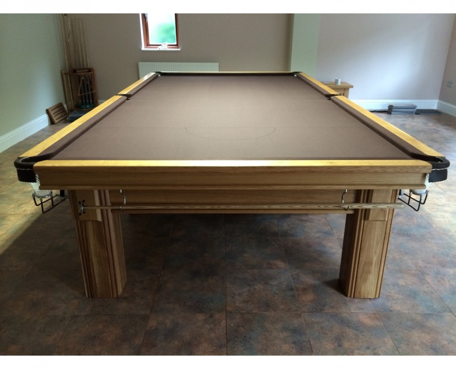 Connoisseur 12' x 6' Snooker Table - Oak with Square Legs