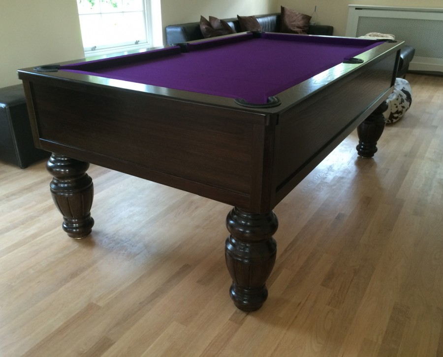 Emperor English Pool Table - Fluted Barrel Leg