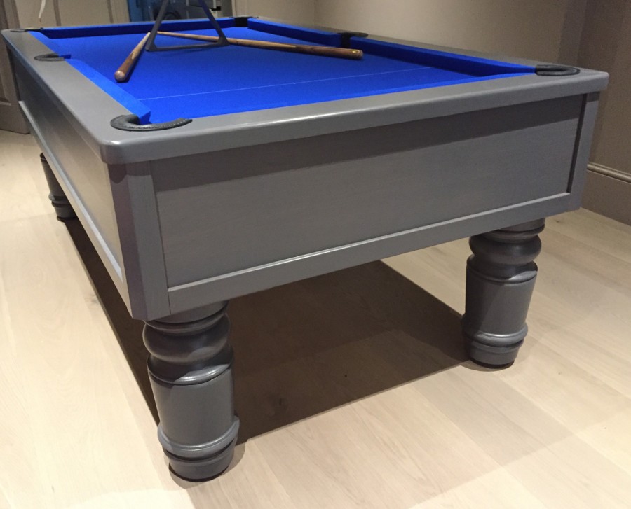 Emperor English Pool Table with 8" leg - grey finish