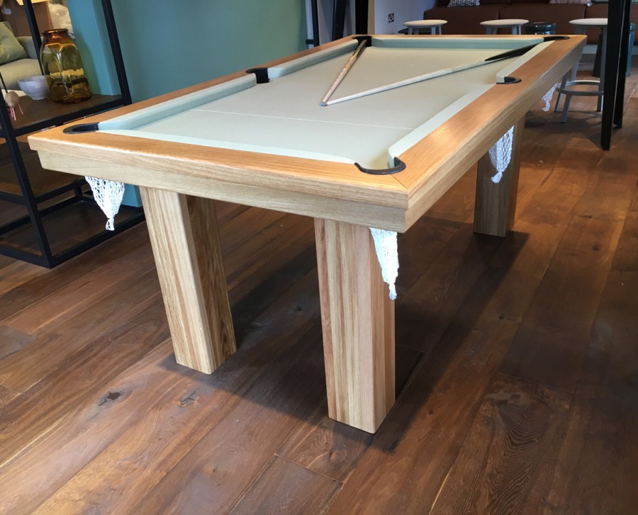 Pool Dining Table - 6ft in Oak / Sage