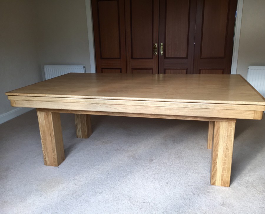 Pool Dining Table - 7ft Oak / Blue