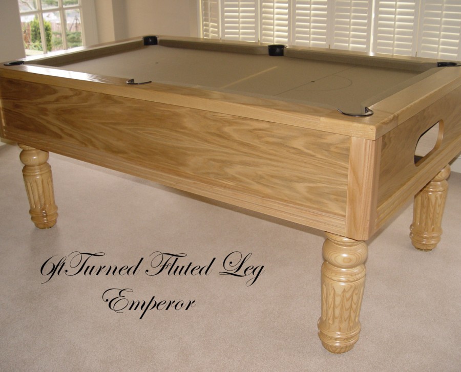 Emperor English Pool Table in Oak with Beige Cloth