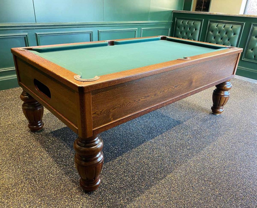 Emperor English Pool Table - Fluted Barrel Leg