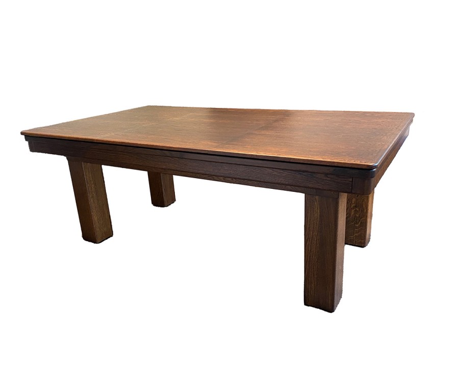Pool Dining Table - 7ft Oak / Ranger Green