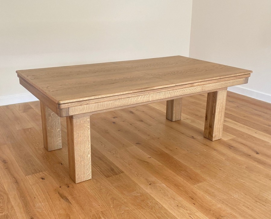 7ft Pool Dining Table - Oak / Grey
