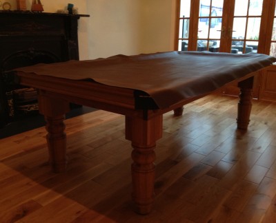 Snooker Dining Table - 7ft in Oak - Straight Turned Leg