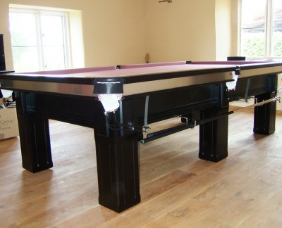 Connoisseur 9' x 4'6" Snooker Table with Inserts and Square Legs