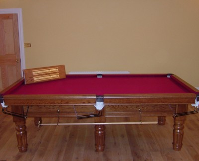 Royal Executive 8' x 4' Snooker Table with Straight Turned/Fluted Legs