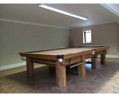 Connoisseur 12' x 6' Snooker Table - Oak with Square Legs
