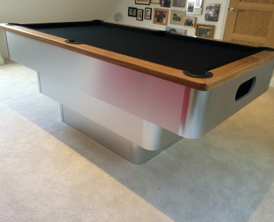 Tiered Contemporary English Pool Table - Black Cloth
