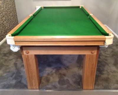 Snooker Dining Table - 7ft in Oak - Square Leg