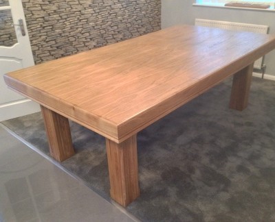 Snooker Dining Table - 7ft in Oak - Square Leg