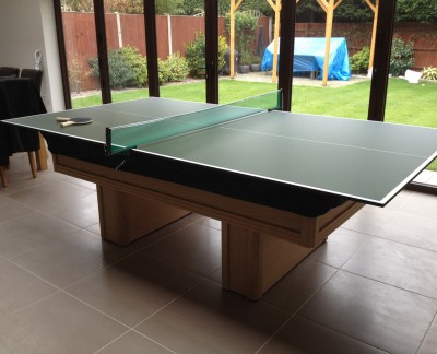Emperor English Pool Table in Oak with Table Tennis Conversation Kit