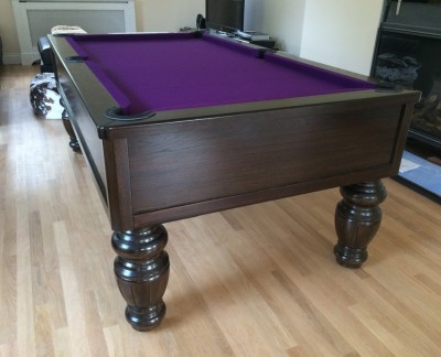 Emperor English Pool Table - Fluted Barrel Leg