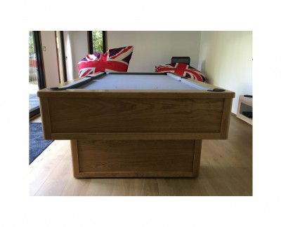 Emperor English Pool Table in Oak with Pedestal Leg